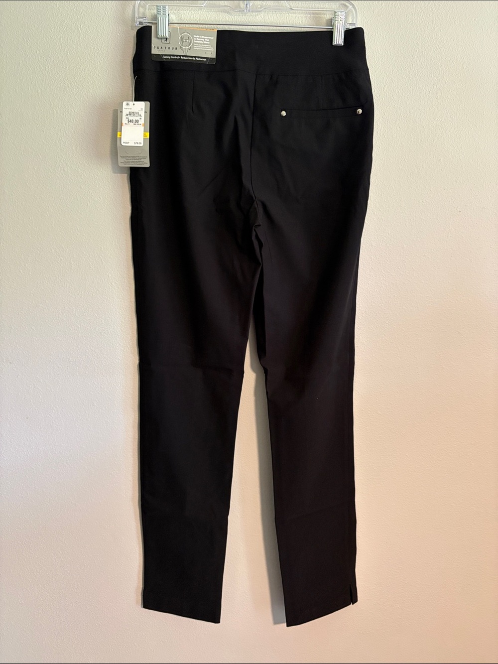 PGA Tour Black Women's Slim Stretch Pants